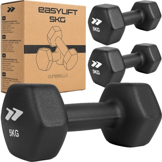 Neopreniniai hanteliai EasyLift 2×5 kg
