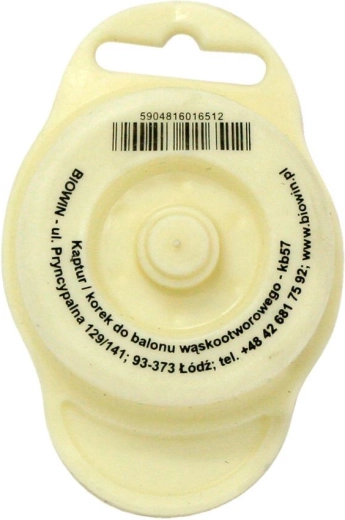 PVC fermentacijos kamštis su anga, 50 mm skersmens, baltas