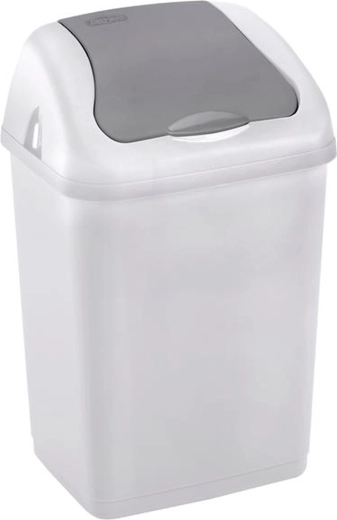 Plastic trash bin with swing self-closing lid HEIDRUN 9 l