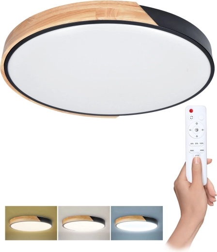 Solight LED lubinis / sieninis šviestuvas Polia su nuotoliniu valdymu 46 W 3220 lm 40 cm dimeriuojamas CCT
