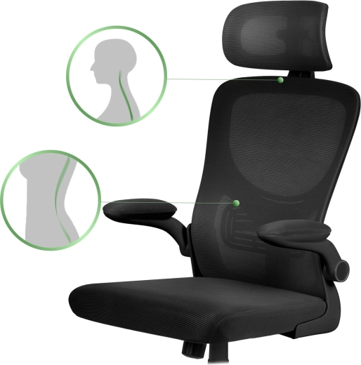 Ergonomic back support and breathable micro-mesh