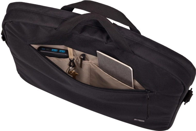 Smart organization for small items and a secure rear pocket