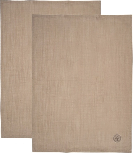 Medvilniniai virtuviniai rankšluostėliai rudi 70 × 50 cm, 2 vnt.