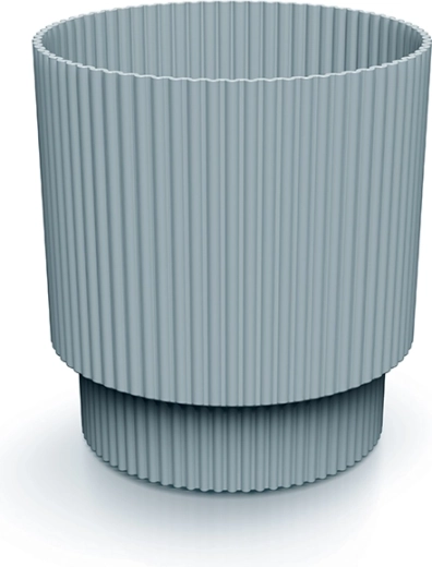 Milly Flower Pot 12.8 cm Light Grey – modern plastic plant cover