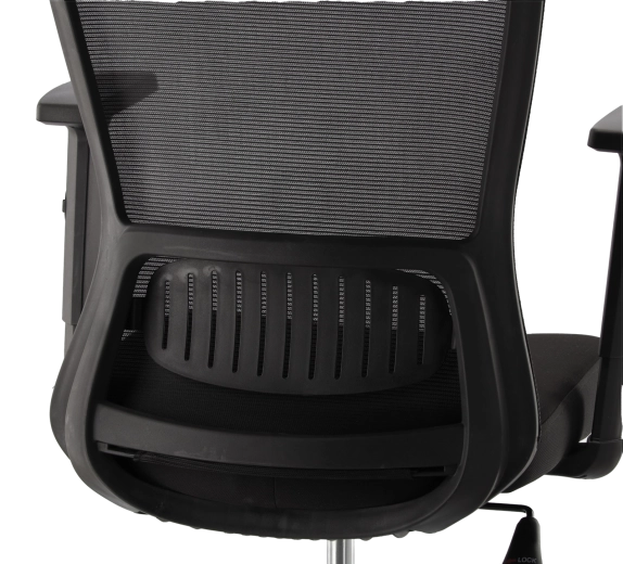 Breathable mesh backrest with lumbar support