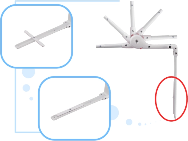 Nuleidimo mechanizmas su fiksatoriumi