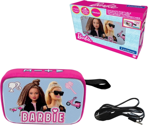 Portable Bluetooth Speaker LEXIBOOK Barbie with Fabric Surface