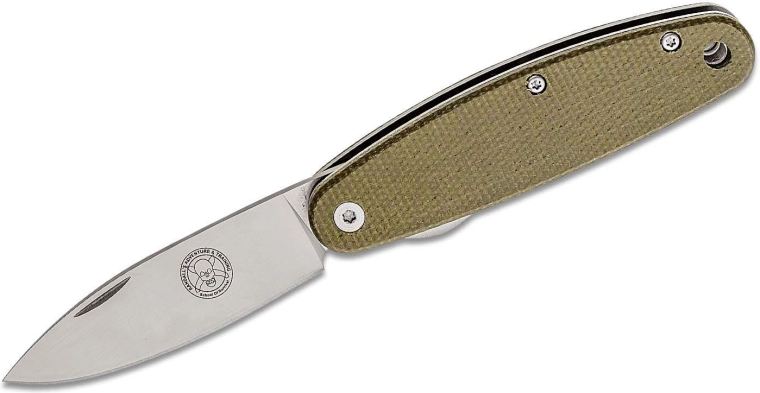ESEE Churp Green kišeninis peilis 6,8 cm, satin, žalia Micarta