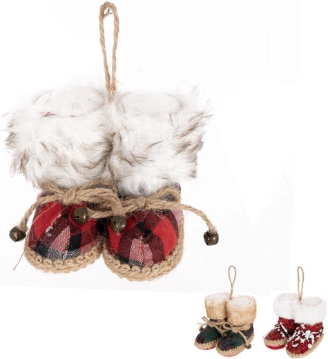 Hanging Christmas decoration – polyester snowball 9 cm (assorted 3 variants)