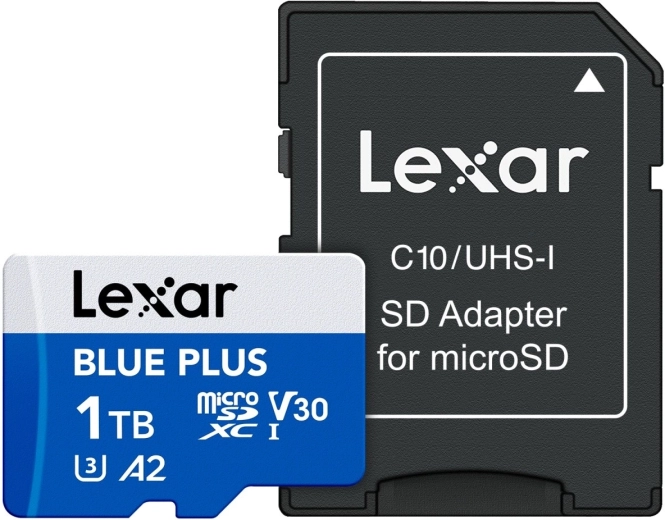 MicroSD Card 1 TB Blue Plus A2 U3 V30 170 MB/s