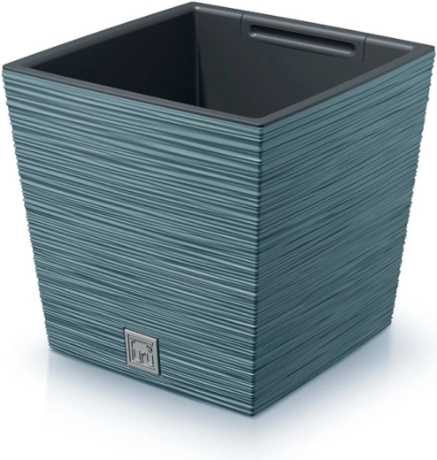 Furu Square Low Planter 30 cm – Scandinavian Blue