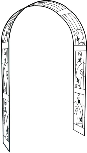 Arched metal trellis for climbing plants 224 × 135 × 37 cm