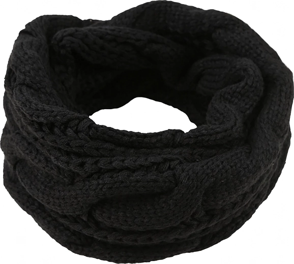 Women’s neck warmer tube black – cozy winter scarf without ends
