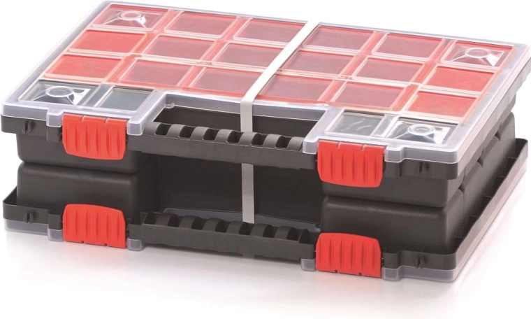 Plastikinis organizatorius NORB Duo su permatomu dangčiu