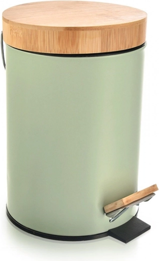 Metalinis pedalinis šiukšlių kibiras GREENISH 3 l, žalias