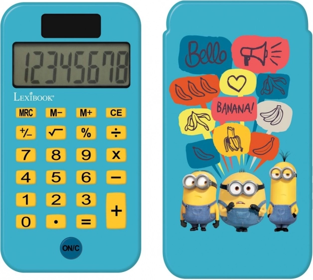 Kišeninis vaikiškas skaičiuotuvas LEXIBOOK su MINIONS motyvu