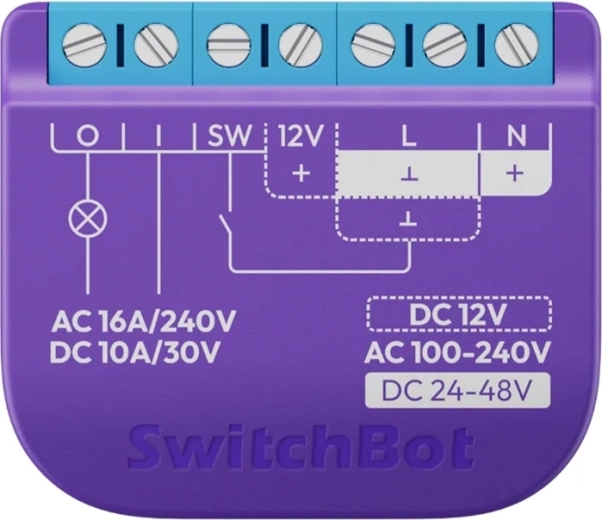 Išmanusis relinis jungiklis su beįtampos kontaktu SWITCHBOT Relay Switch 1