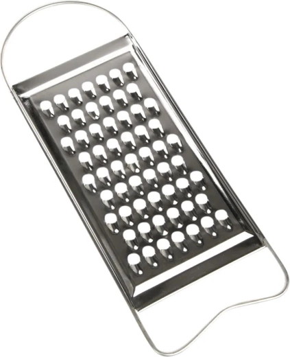 Flat handheld grater for vegetables