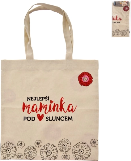 Medvilninis pirkinių krepšys „NEJLEPŠÍ MAMINKA“