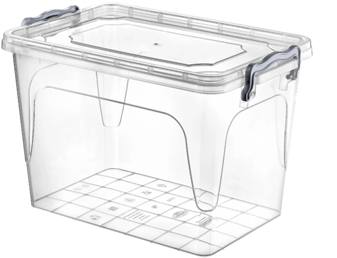 Plastic storage box with lid 13 L