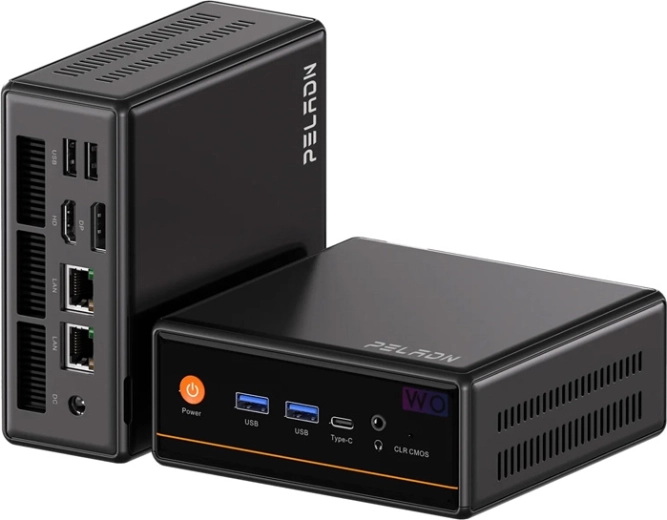 Mini PC Peladn WO4 with AMD Ryzen 5 5600H, 16 GB RAM and 512 GB SSD