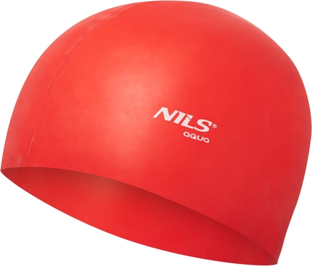 Silikoninė plaukimo kepuraitė NILS Aqua NQC RD01 raudona