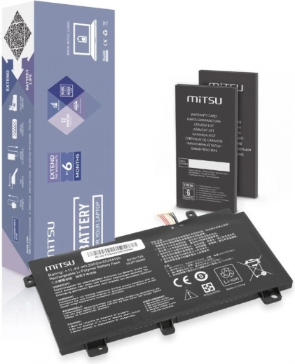 Mitsu Battery for Asus FX504 FX505 FX80G 3900 mAh