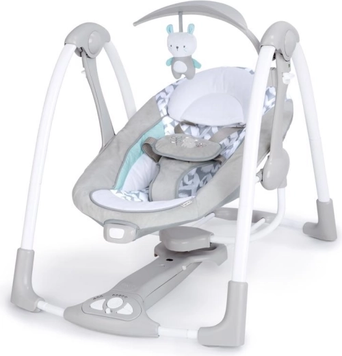 Konvertuojamos vaikiškos sūpynės 2in1 su vibracijomis ir melodijomis Raylan INGENUITY, 0 mėn.+ iki 9 kg
