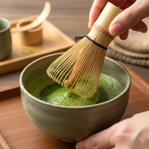 Glotni matcha su švelnia puta