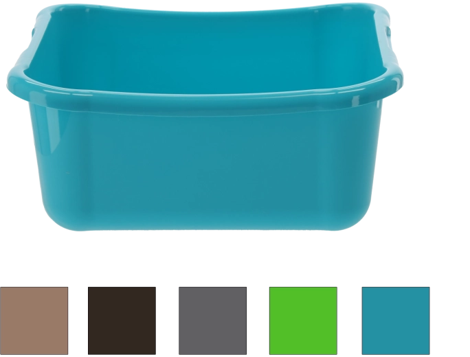 Square plastic basin 12 l for sink