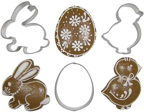 Stainless Steel Easter Cookie Cutter Set – Egg, Chick and Bunny