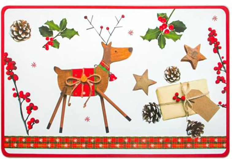 Christmas plastic placemat Toro with reindeer 28 × 43 cm
