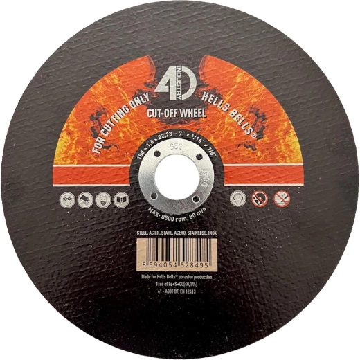 Cutting disc for steel and stainless steel 180 × 1.6 × 22.2 mm