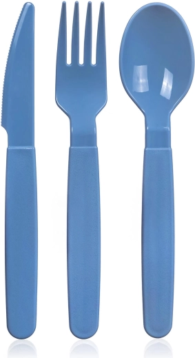 Plastic cutlery set 3 pcs blue CULINARIA ICE