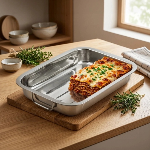 Durable stainless steel for everyday roasting