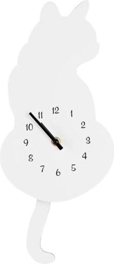 Sieninis laikrodis Toro – balta katė 40 cm