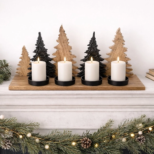 Classic Advent candle holder for 4 candles