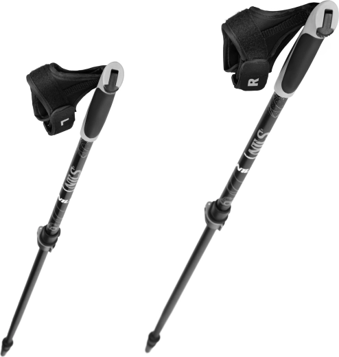 Ergonomic handles with anti-slip surface and adjustable straps
