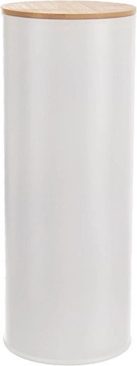 Virtuvinis metalinis maisto laikymo indas su bambukiniu dangteliu Whiteline 28,5 cm