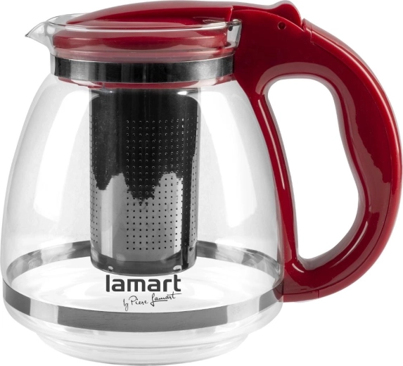 Stiklinis arbatinukas Lamart Verre 1,5 l, raudonas