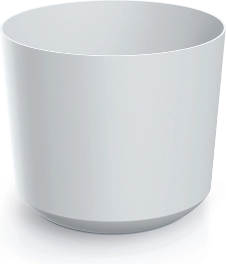 White plastic flower pot TUBO 58 cm
