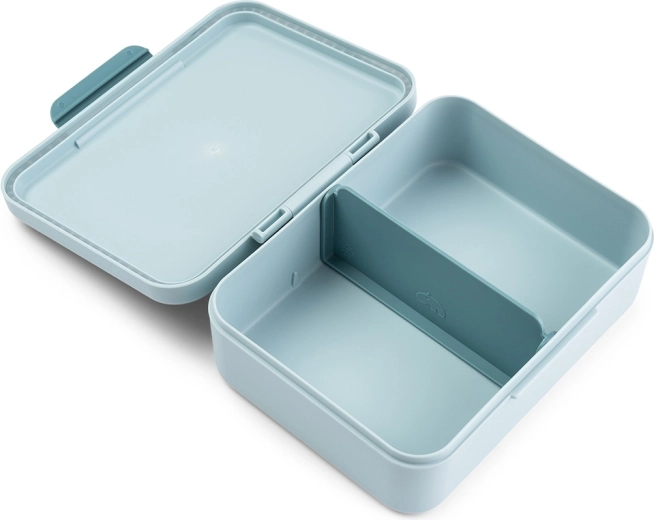 Done by Deer snack box with divider Tiny farm blue