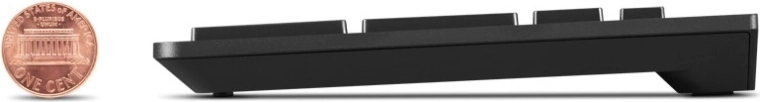 Quiet typing and slim profile