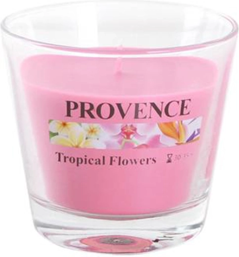 Scented glass candle Provence Tropical Flowers 35 h