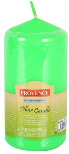 Paraffin pillar candle green 65 × 125 mm