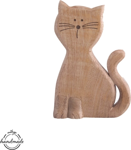 Wooden Cat Mango Micka 30.5 cm