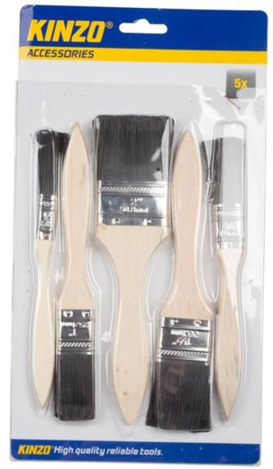Set of Flat Brushes 5 pcs (13–50 mm)