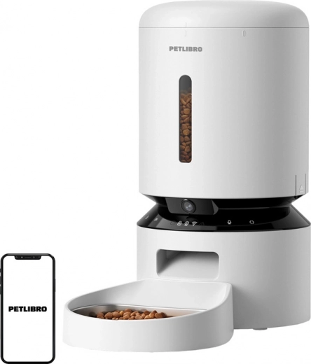 Petlibro Granary 5 l pašaro dozatorius su kamera, baltas
