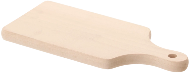 Wooden cutting board made of beech wood 27 × 11 cm with handle