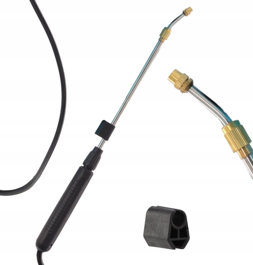 Metal spray lance with adjustable nozzle